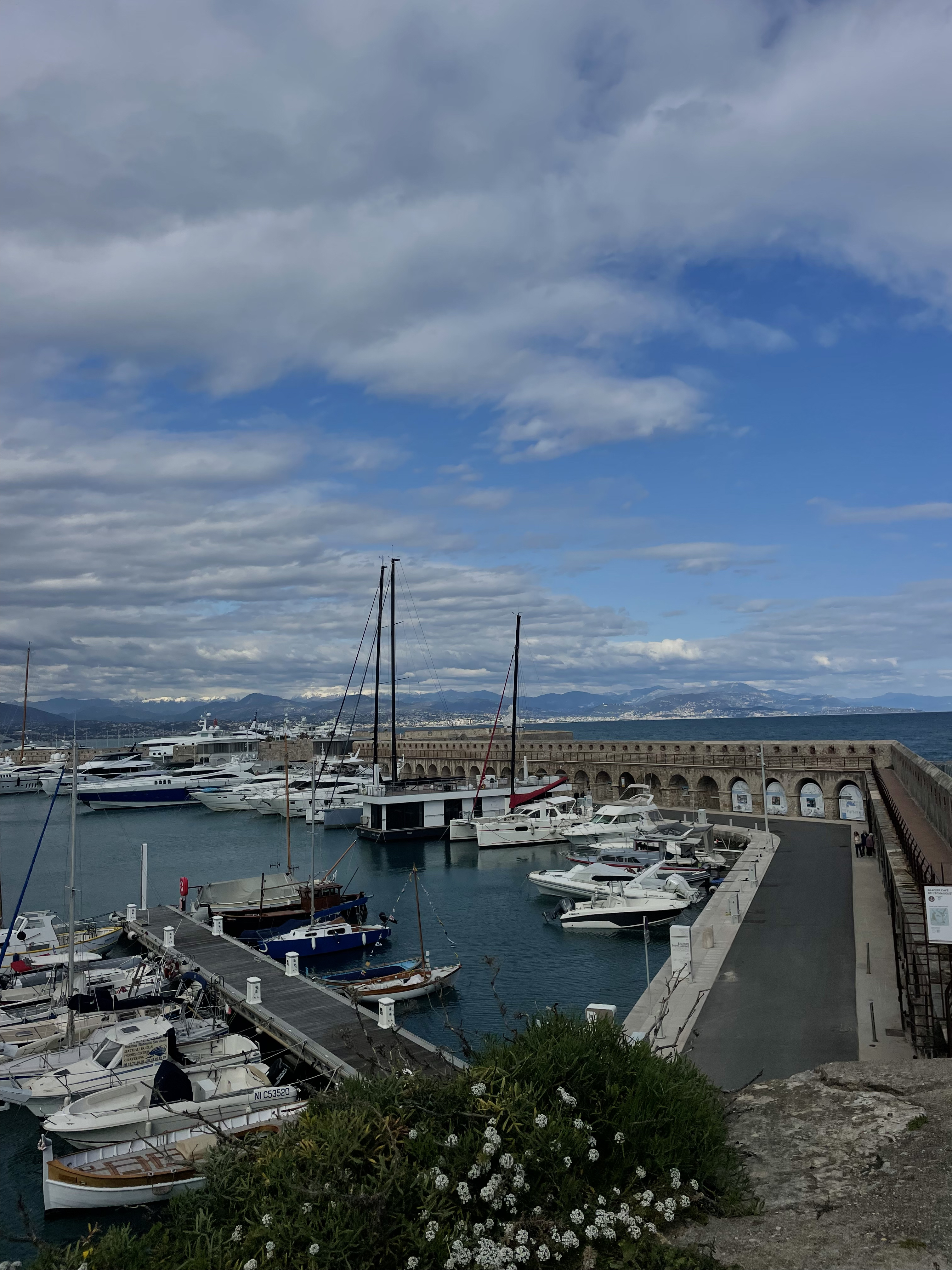 Port Vauban in Antibes overview look during Antibes walking tour